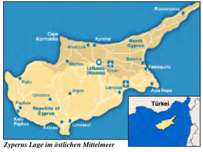 Zypern Landkarte