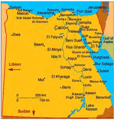 Ägypten - Karte
