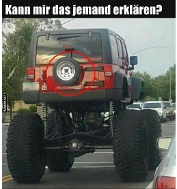 Monstertruck mit Mini-Reserverad