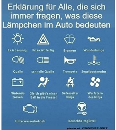 Symbole im Auto-Armaturenbrett