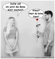 Beine breit oder Vase?