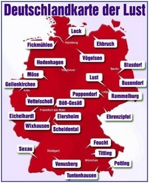 Deutschlandkarte der Lust