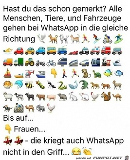 Auch WhatsApp hat Frauen nicht im Griff