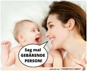 Baby, sag mal: gebrende Person!