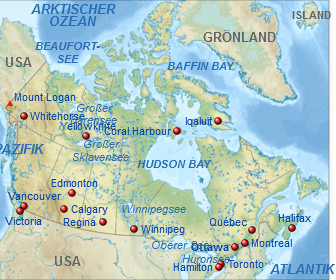 Landkarte von Kanada