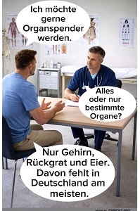 Organspende f�r Gehirn, R�ckgrat, Eier