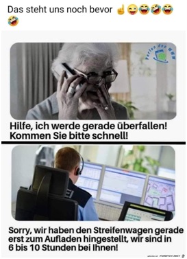 Die Polizei und die e-Autos