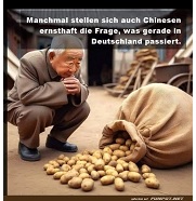 Wenn ein Sack Kartoffeln umfllt