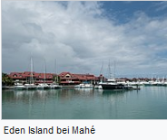 Eden Island vor Victoria/Seychellen