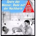 Sparen durch Baden mit der Nachbarin