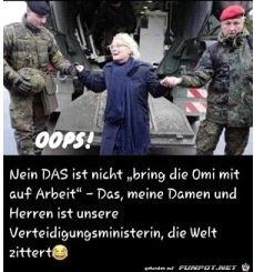 Omi als Verteidigungsministerin